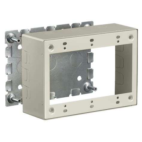 steel outlet box 3 gang|3 gang shallow switch box.